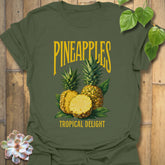 Pineapples Tropical Delight T-Shirt Military Green / S T-Shirt