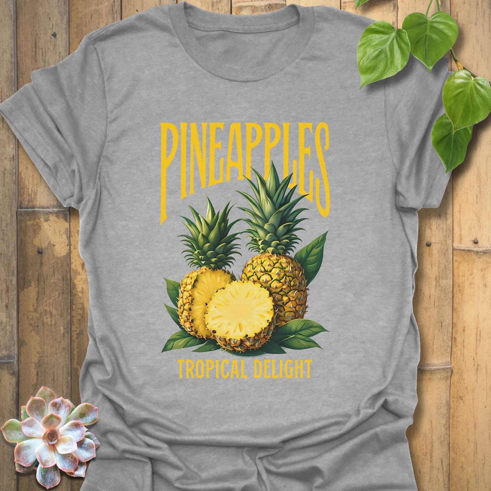 Pineapples Tropical Delight T-Shirt Sport Grey / S T-Shirt