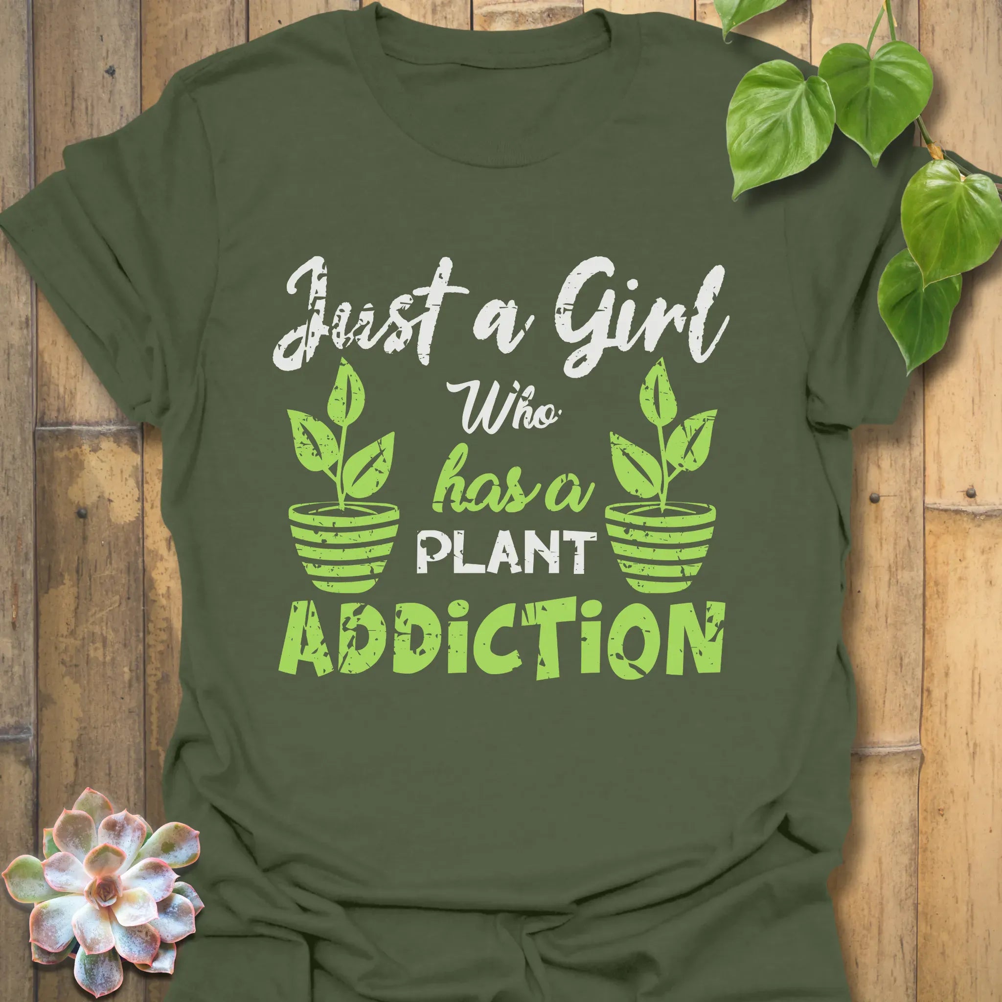 Plant Addiction T-shirt Military Green / S T-Shirt