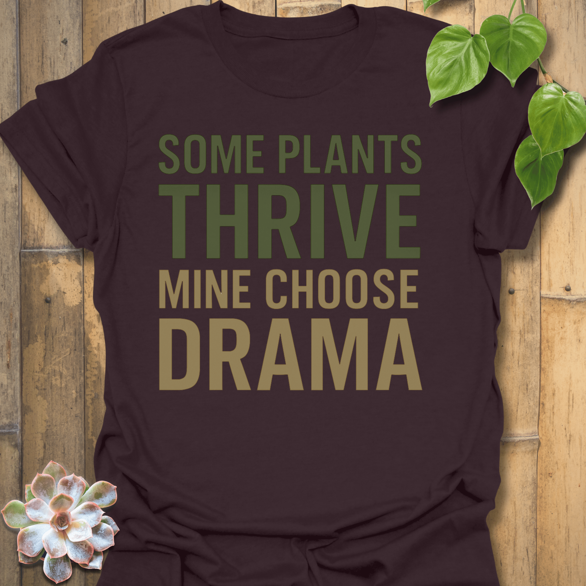 Plant Drama T-shirt Dark Chocolate / S T-Shirt