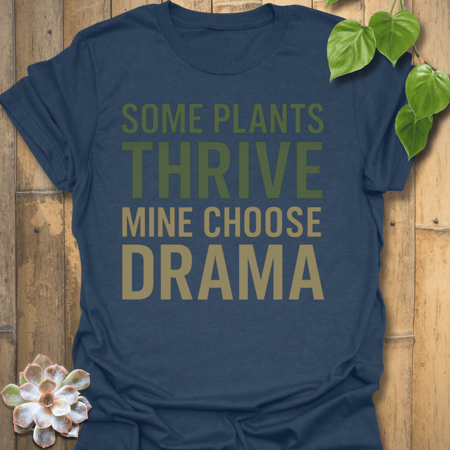 Plant Drama T-shirt Heather Navy / S T-Shirt