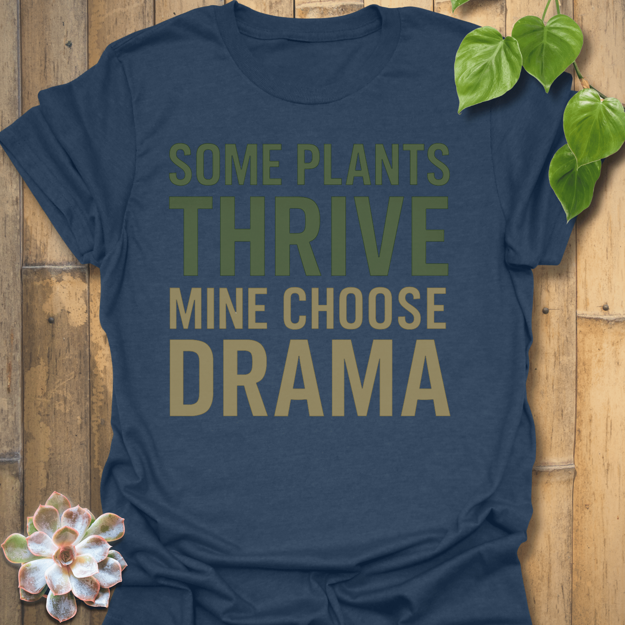Plant Drama T-shirt Heather Navy / S T-Shirt