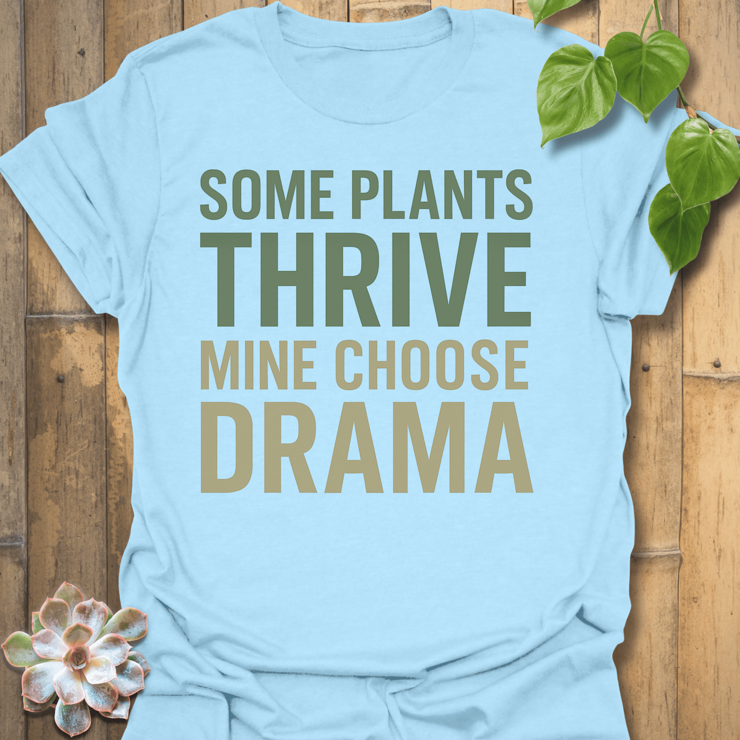 Plant Drama T-shirt Light Blue / S T-Shirt