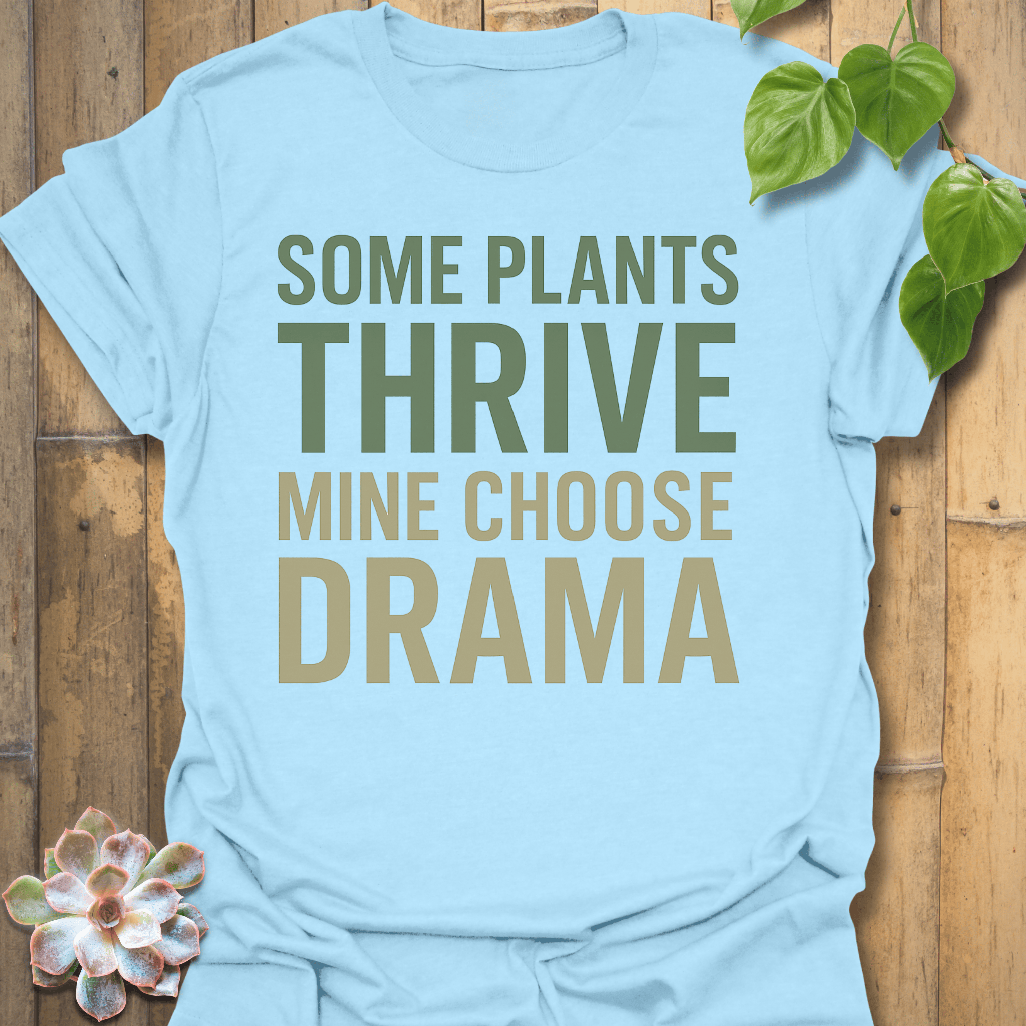 Plant Drama T-shirt Light Blue / S T-Shirt