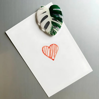 Plant Leaf Fridge Magnets - 8pcs Acrylic Green Decor SMT-Y8 Refrigerator Magnets