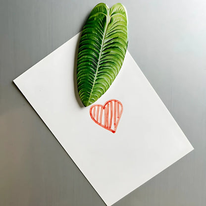 Plant Leaf Fridge Magnets - 8pcs Acrylic Green Decor SMT-Y8 Refrigerator Magnets