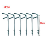 Plant Support Stakes - Durable Plastic Holders for Garden & Greenhouse 6Pcs-16cm Plant Support