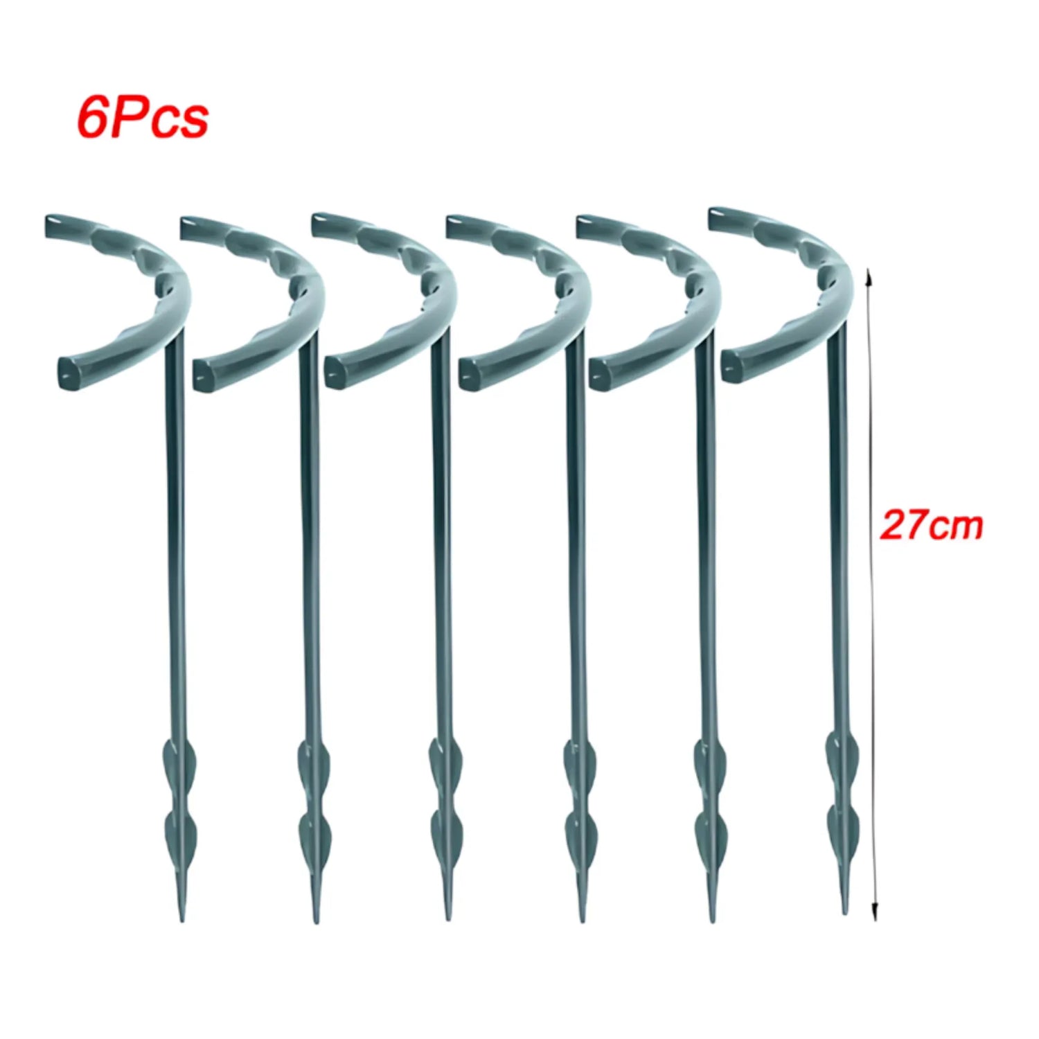 Plant Support Stakes - Durable Plastic Holders for Garden &amp; Greenhouse 6Pcs-27cm Plant Support