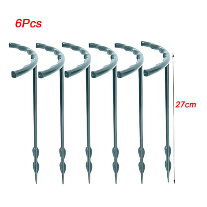 Plant Support Stakes - Durable Plastic Holders for Garden &amp; Greenhouse 6Pcs-27cm Plant Support