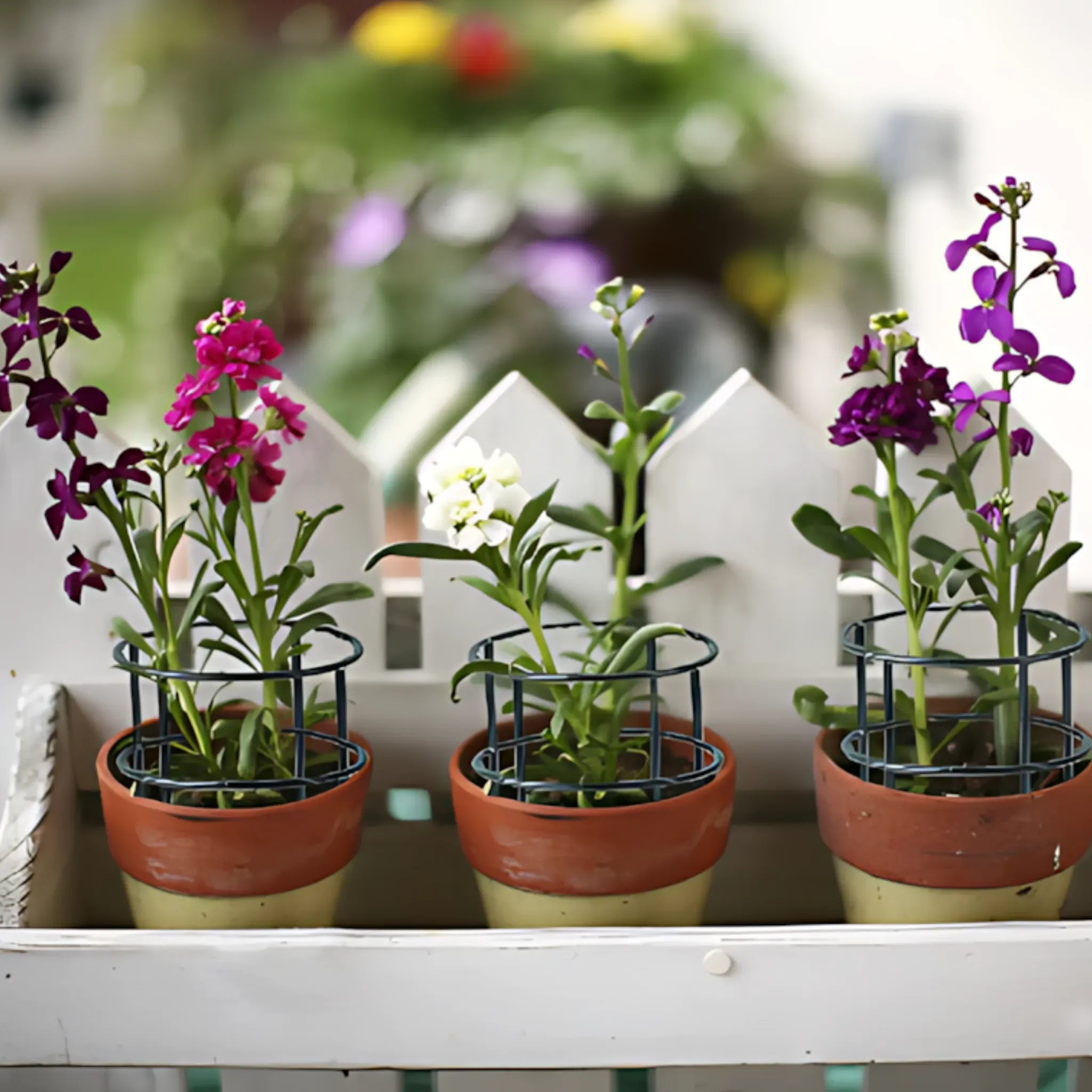 Plant Support Stakes - Durable Plastic Holders for Garden &amp; Greenhouse Plant Support