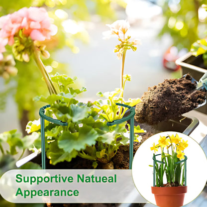 Plant Support Stakes - Durable Plastic Holders for Garden &amp; Greenhouse Plant Support