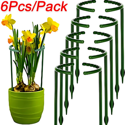 Plant Support Stakes - Durable Plastic Holders for Garden &amp; Greenhouse Plant Support