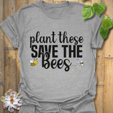 Plant These Save The Bees T-shirt Sport Grey / S T-Shirt
