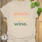 Plants, Coffee, Wine  T-Shirt Natural / S T-Shirt