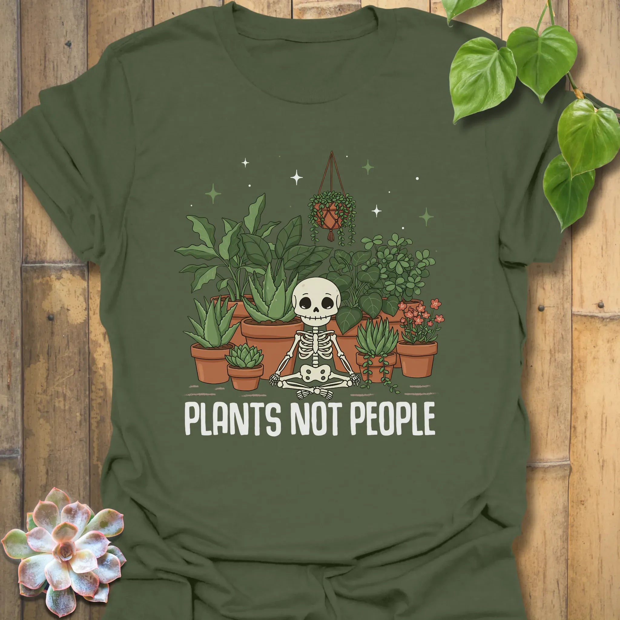 Plants Not People T-shirt Military Green / S T-Shirt