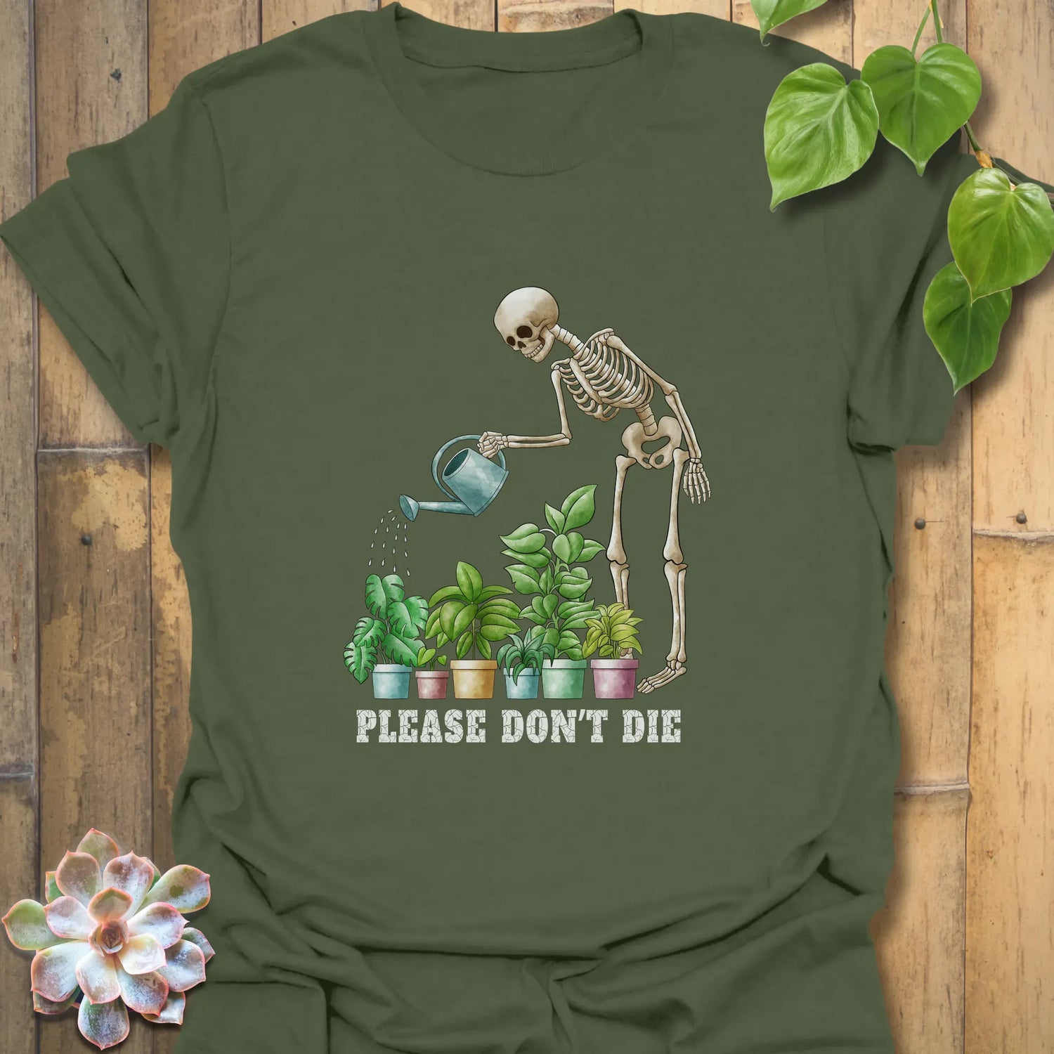 Please Don’t Die – T-shirt Military Green / S T-Shirt