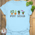 Pot Head T-shirt Light Blue / S T-Shirt