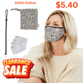 Premium Face Mask Set - 3 Layer 100% Cotton Reusable Face Mask  - Leopard Love Face masks