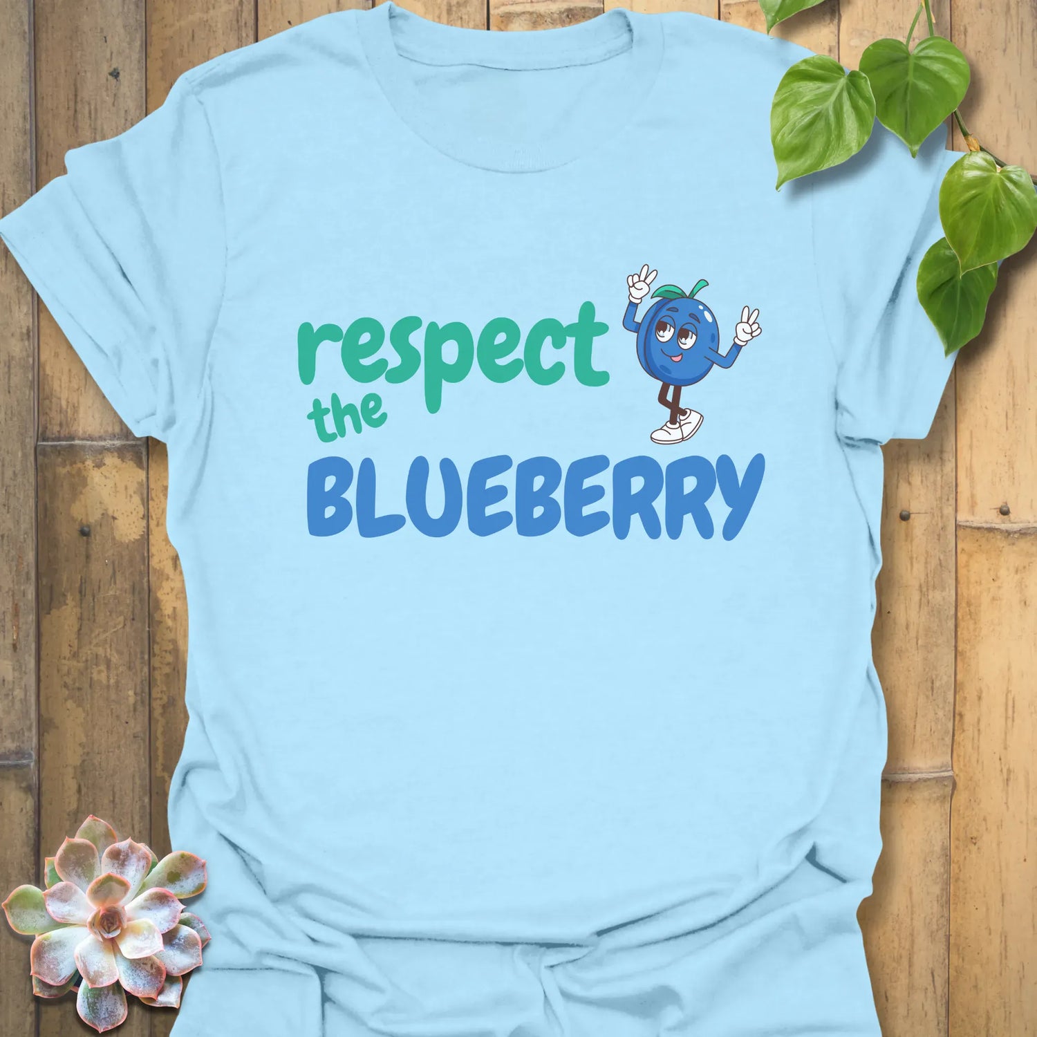 Respect The Blueberry T-shirt Light Blue / S T-Shirt