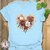 Rose Loveheart T-shirt Light Blue / S T-Shirt