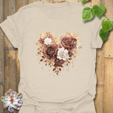 Rose Loveheart T-shirt Natural / S T-Shirt