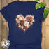 Rose Loveheart T-shirt Navy / S T-Shirt
