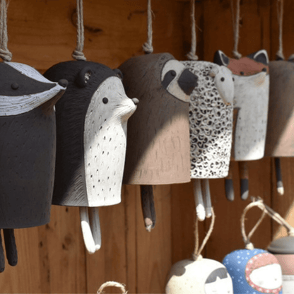 Rustic Animal Wind Chimes - Charming Small Animal Wind Chimes for Doors, Windows, and Garden Animal Wind Chimes