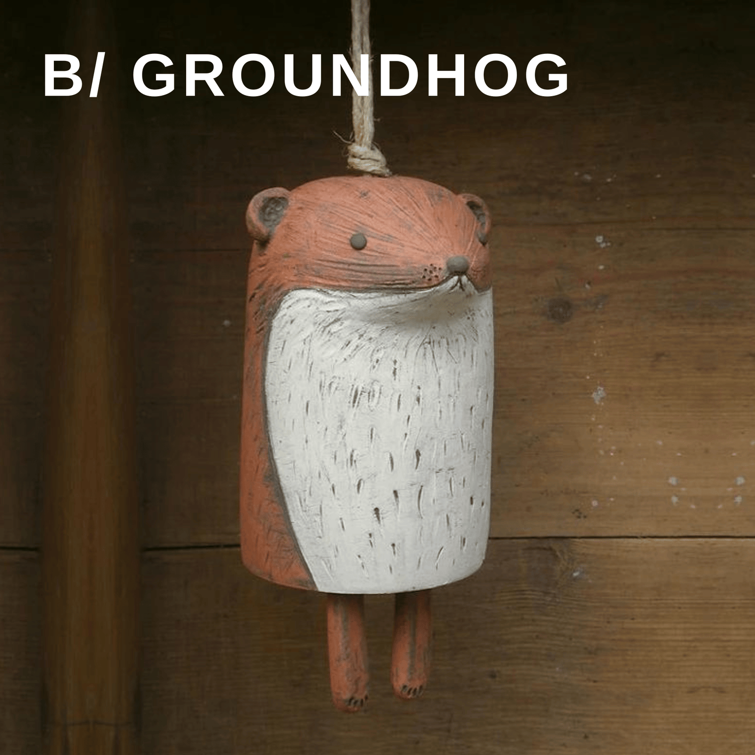 Rustic Animal Wind Chimes - Charming Small Animal Wind Chimes for Doors, Windows, and Garden B-Groundhog Animal Wind Chimes