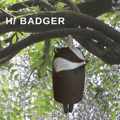 Rustic Animal Wind Chimes - Charming Small Animal Wind Chimes for Doors, Windows, and Garden H-Badger Animal Wind Chimes