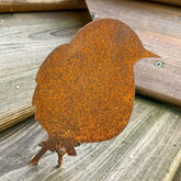 Rusty Metal Bird Ornaments - Set of 4 Lifelike Patina Metal Bird Silhouettes - Garden Fence Metal Art 4pcs set Metal Garden Art
