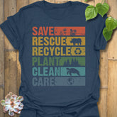 Save, Rescue T-shirt Heather Navy / S T-Shirt