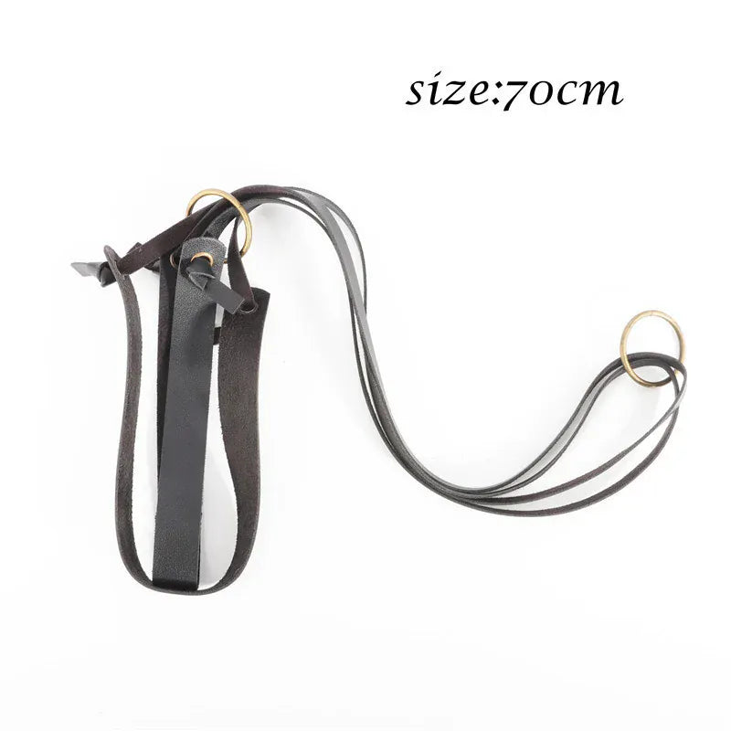 Scandinavian PU Leather Plant Hanger Black  - Clearance