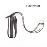 Scandinavian PU Leather Plant Hanger Black  - Clearance