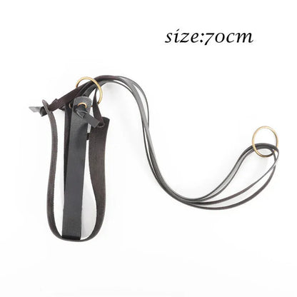 Scandinavian PU Leather Plant Hanger Black  - Clearance