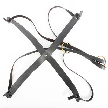 Scandinavian PU Leather Plant Hanger Black  - Clearance