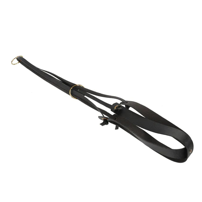 Scandinavian PU Leather Plant Hanger Black  - Clearance