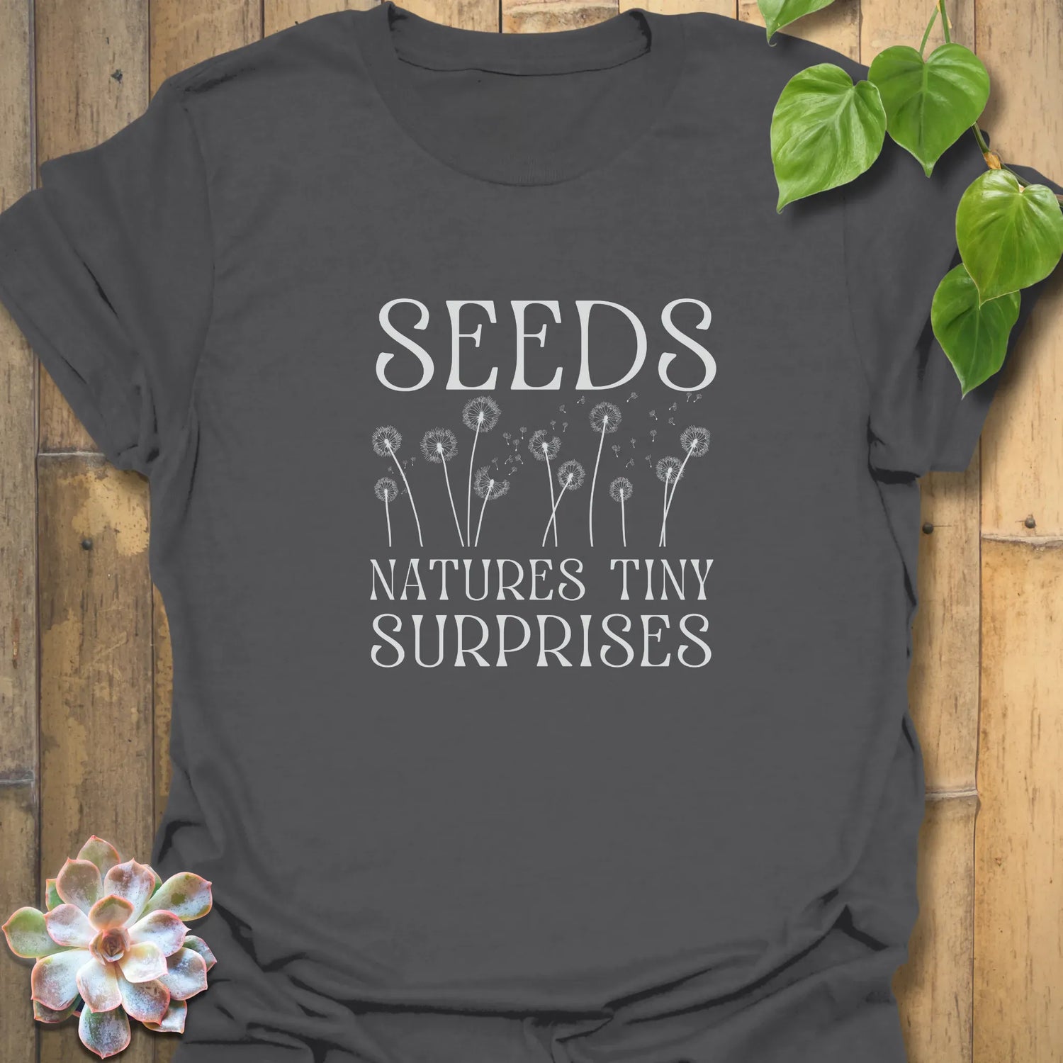 Seeds – Nature’s Tiny Surprises T-shirt Charcoal / S T-Shirt