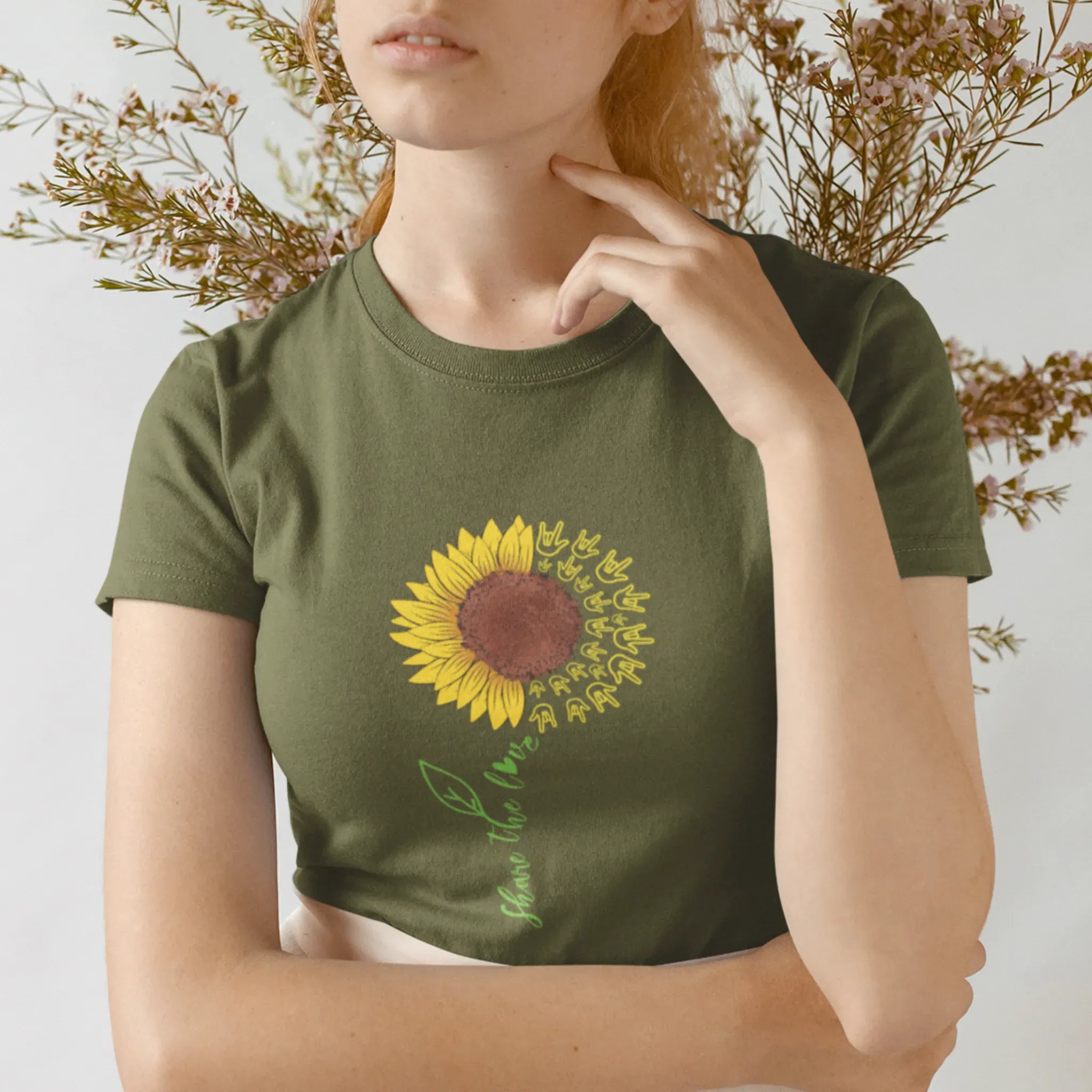 Share The Love T-shirt Military Green / S T-Shirt