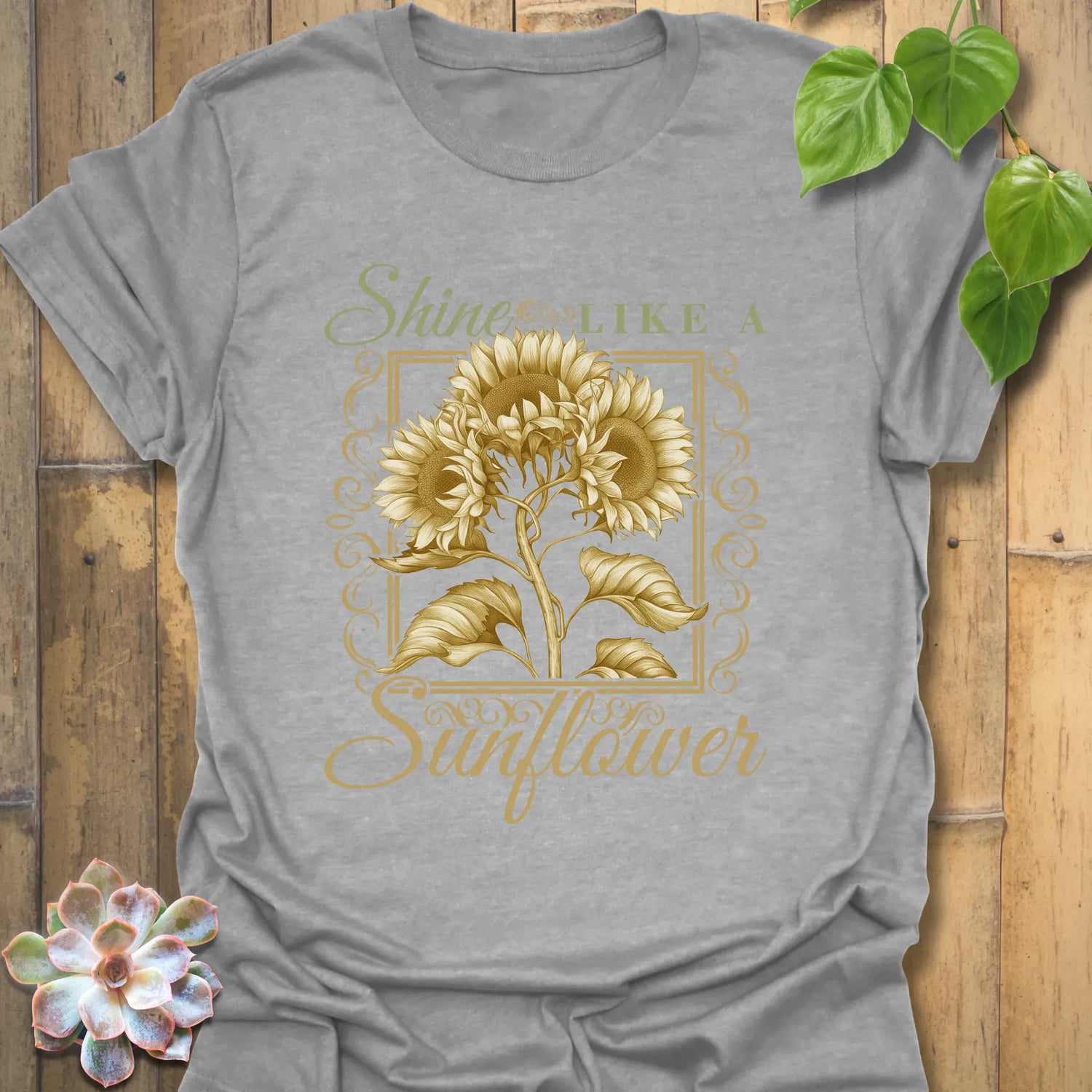 Shine Like A Sunflower T-shirt Sport Grey / S T-Shirt