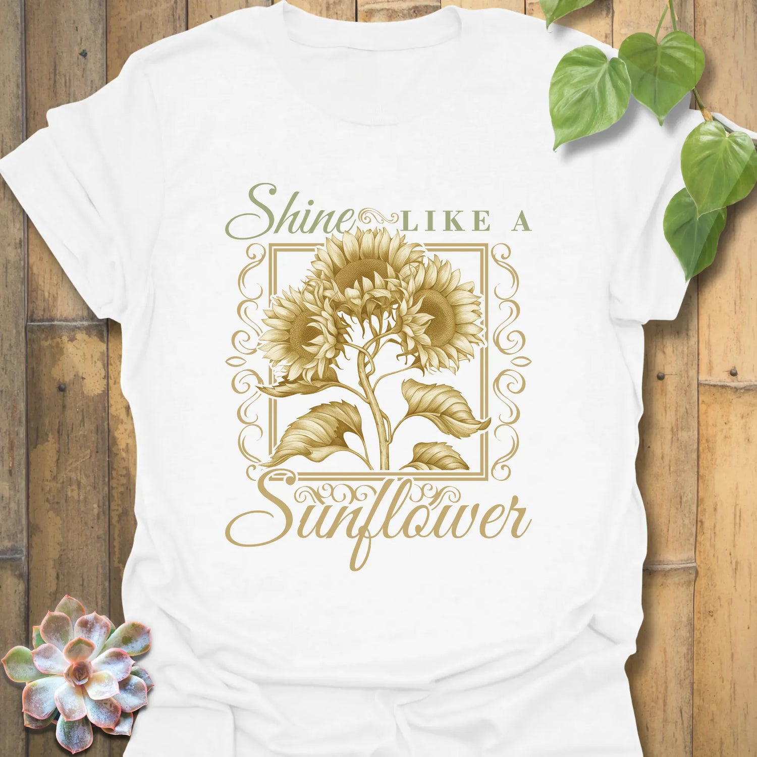 Shine Like A Sunflower T-shirt White / S T-Shirt