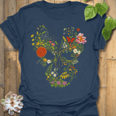 Skull in Bloom T-shirt Heather Navy / S T-Shirt