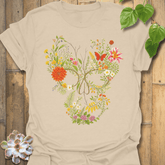 Skull in Bloom T-shirt Sand / S T-Shirt
