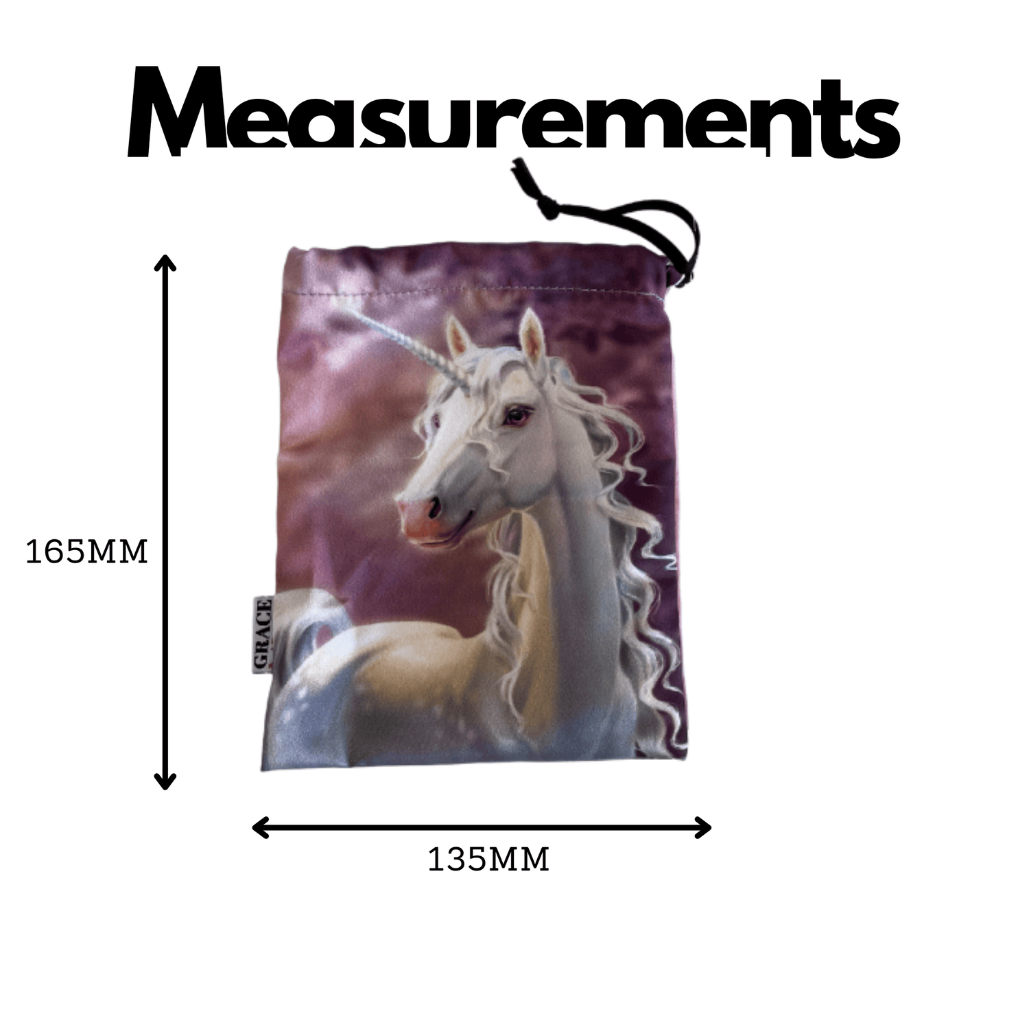 Small Storage Bag, Drawstring design- Perfect for Everyday Use - Unicorn Face masks