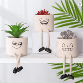 Smiley Character Plant Pot with Dangly Legs – Clearance