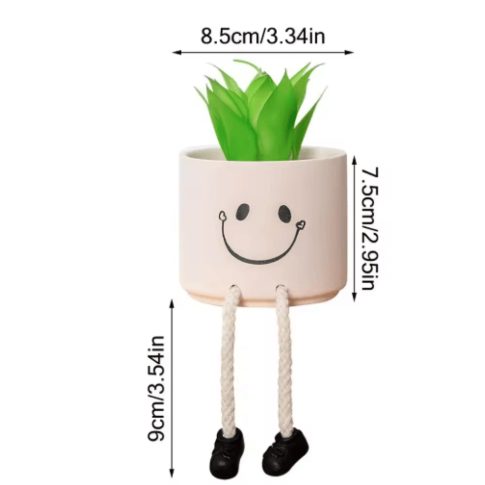 Smiley Character Plant Pot with Dangly Legs – Clearance
