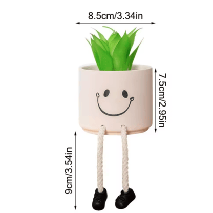 Smiley Character Plant Pot with Dangly Legs – Clearance