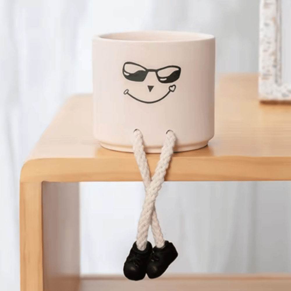 Smiley Character Plant Pot with Dangly Legs – Clearance Sunglasses