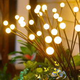 Solar Firefly Garden Lights - Waterproof 8 LED Outdoor Decor 6L Warm White Solar Lights