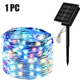 Solar String Lights - Waterproof LED Fairy Lights for Outdoor Decor Color 1PC / 5M 50LED 400mAh String Lights