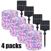 Solar String Lights - Waterproof LED Fairy Lights for Outdoor Decor Color 4PC / 5M 50LED 400mAh String Lights